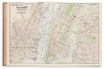 (NEW YORK.) F.W. Beers. Atlas of the Hudson River Valley from New York City to Troy, Including a Section of About 8 Miles in Width.